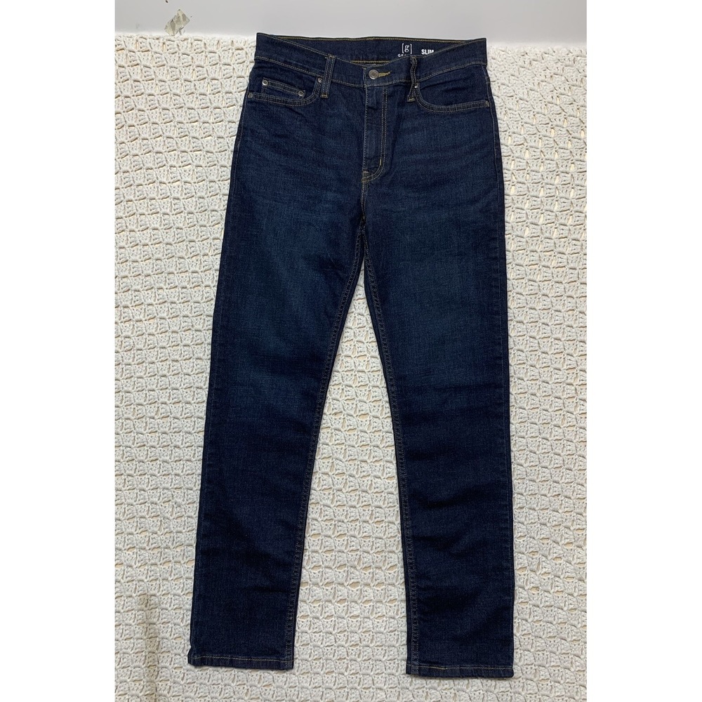 George Athletic Jeans Mens Size 29x30 Blue Denim  Slim‎ Straight Style GM0110